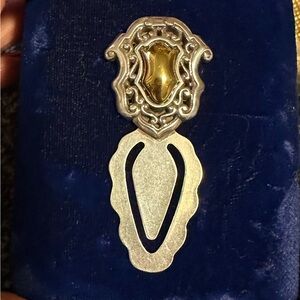 Brighton Silver & Brass Bookmark Cartouche‎